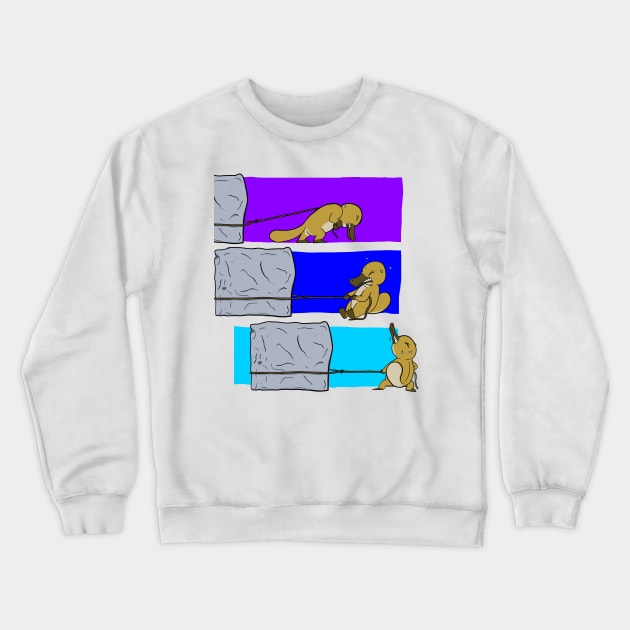 Platypull! Crewneck Sweatshirt by Danger Dog Design